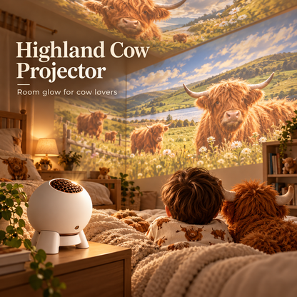 🐮 Highland Cow Projector – Farm-Themed Room Light & Gift for Cow Lovers