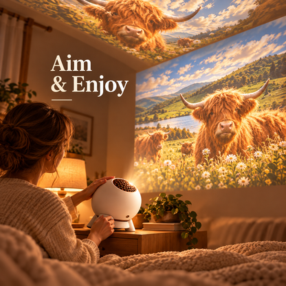 🐮 Highland Cow Projector – Farm-Themed Room Light & Gift for Cow Lovers