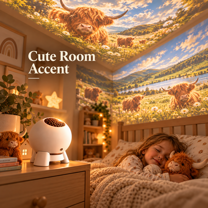 🐮 Highland Cow Projector – Farm-Themed Room Light & Gift for Cow Lovers