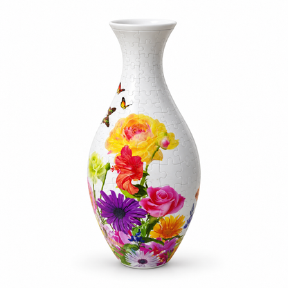 🌸 160-Piece 3D Puzzle Vase – Build It, Display It & Add Real Flowers