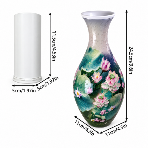 🌸 160-Piece 3D Puzzle Vase – Build It, Display It & Add Real Flowers