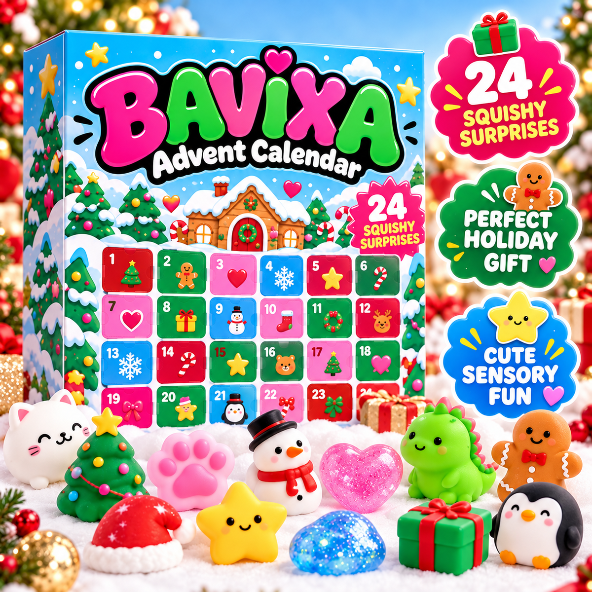 🎄 24-Day Squishy Advent Calendar – A New Surprise Every Day