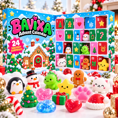 🎄 24-Day Squishy Advent Calendar – A New Surprise Every Day