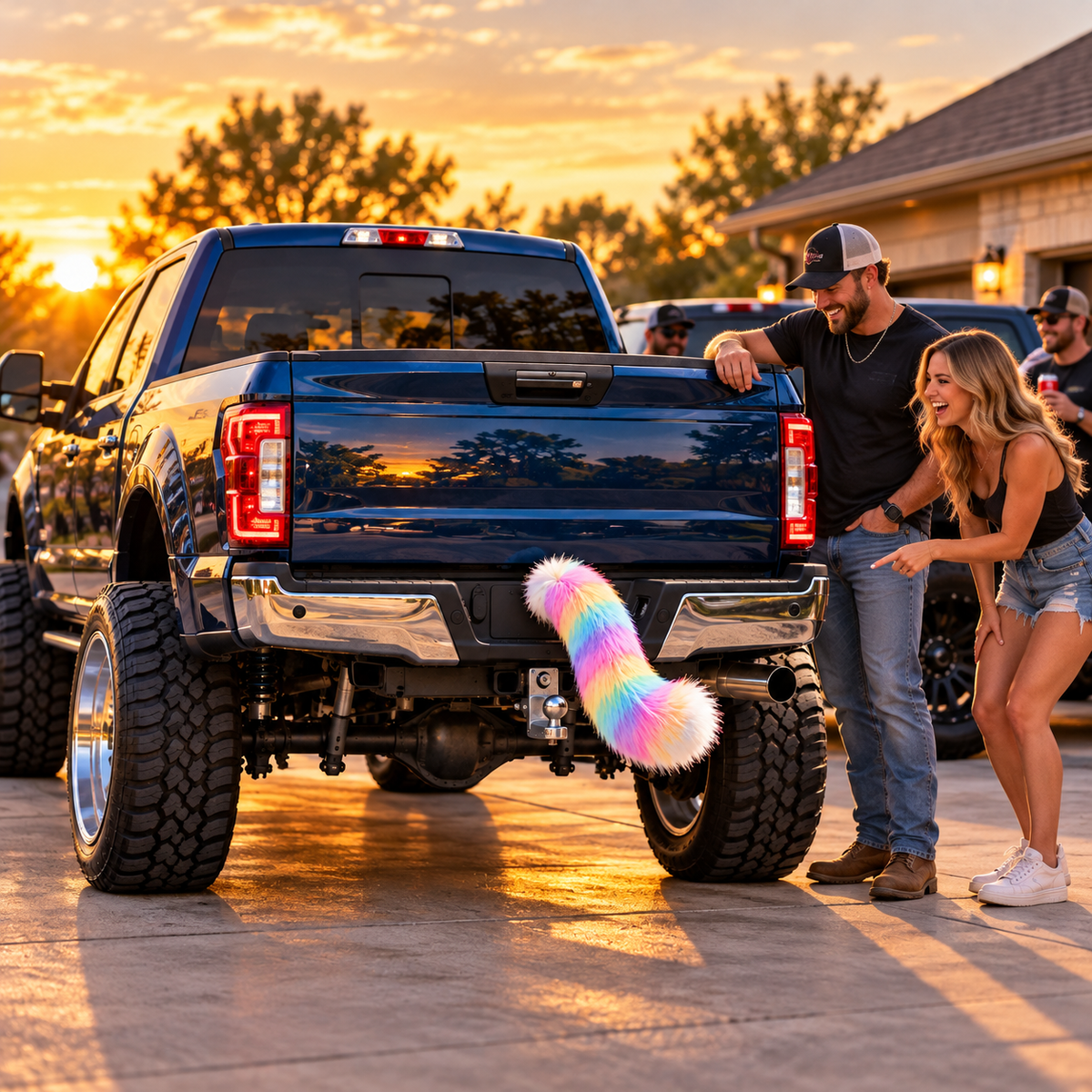 🐾 LED Animal Tail for Trucks – Funny Swaying Hitch Accessory for Pickups & Lifted Trucks