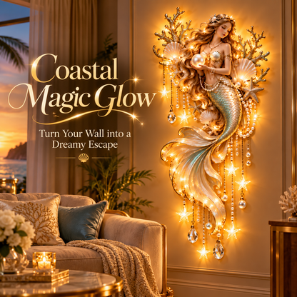 🌙 Moonlit Goddess & Deer Glow™ – Magical Lighted Wall Art