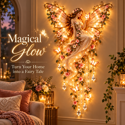 🌙 Moonlit Goddess & Deer Glow™ – Magical Lighted Wall Art