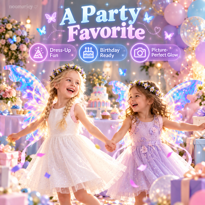 🦋 Magical Moving Butterfly Wings – Light Up Fairy Costume For Kids & Parties