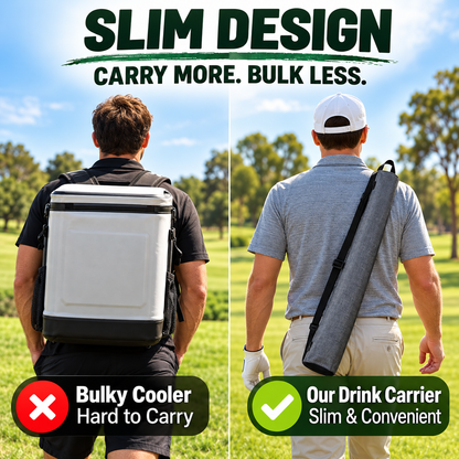 🍺 Slim Drink Cooler Sleeve – Long Portable Beverage Carrier for Golf, Camping & Outdoor Days