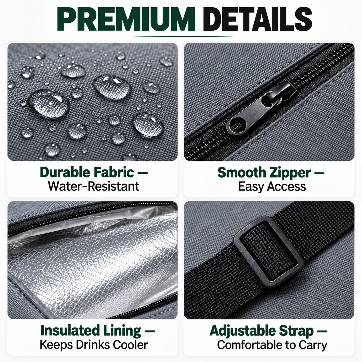 🍺 Slim Drink Cooler Sleeve – Long Portable Beverage Carrier for Golf, Camping & Outdoor Days