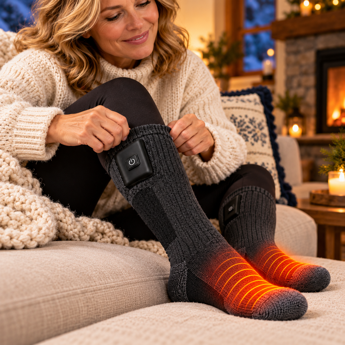 🔥 Rechargeable Heated Socks – 3-Level Electric Warming Socks for Winter