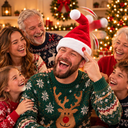 🎅 Animated Santa Party Hat – One Button, Instant Christmas Chaos 😂