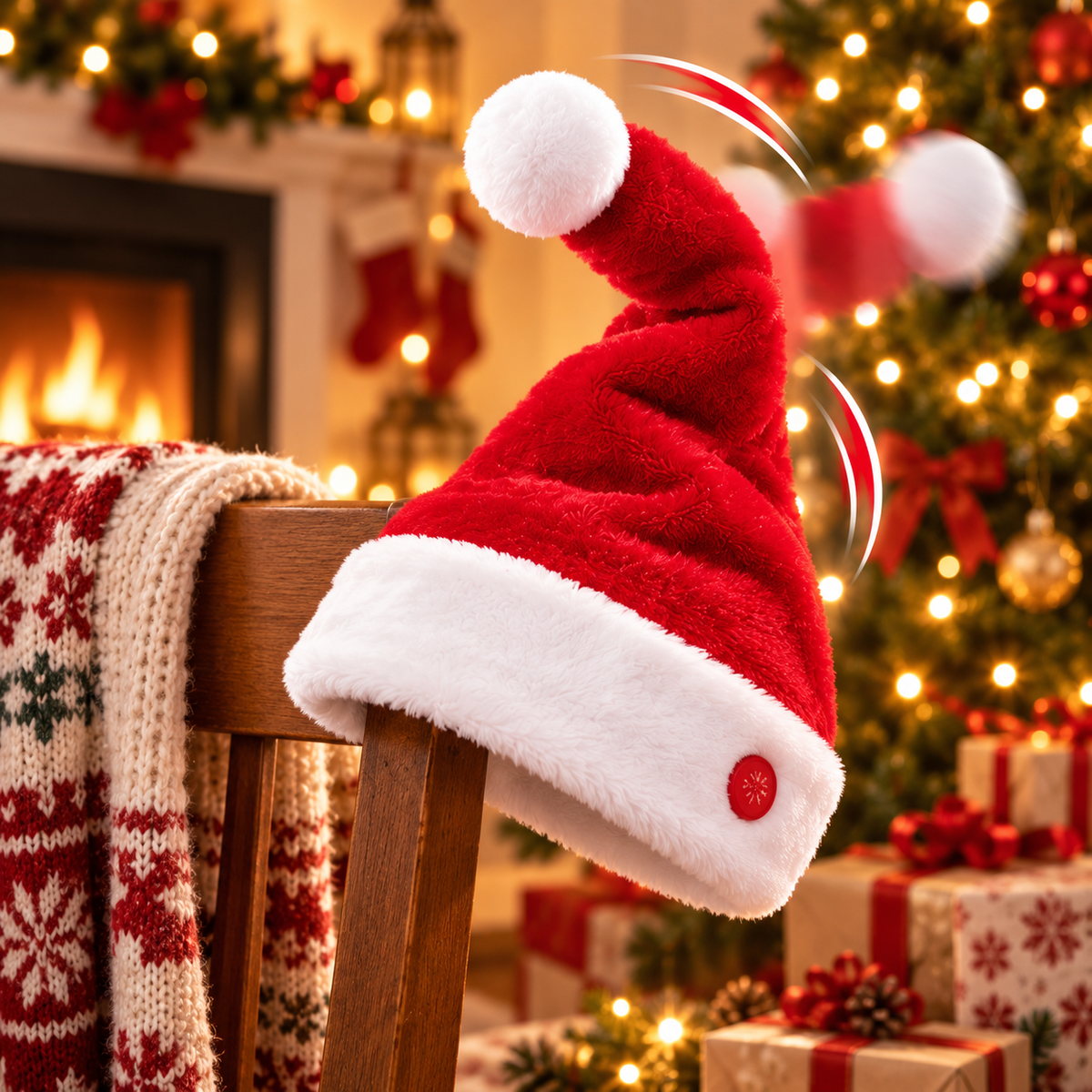 🎅 Animated Santa Party Hat – One Button, Instant Christmas Chaos 😂
