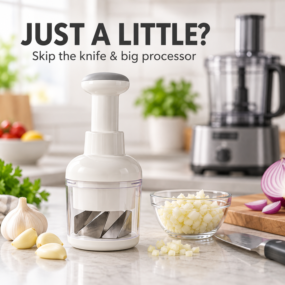 🥕 Press & Chop Mini Food Chopper – Quick Small-Batch Kitchen Prep