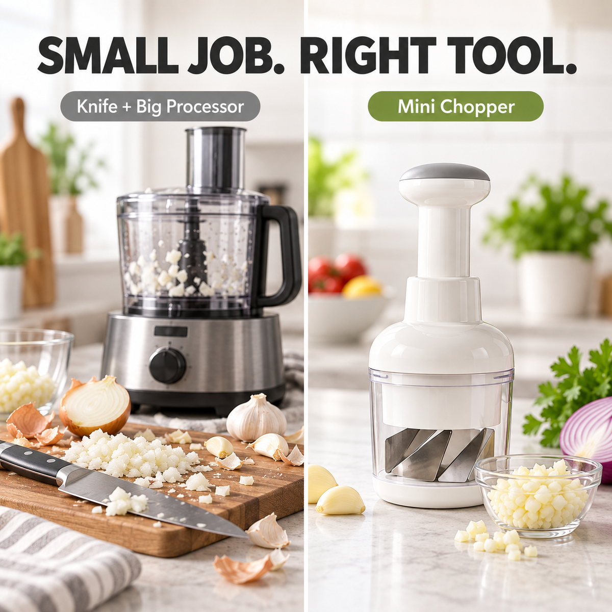 🥕 Press & Chop Mini Food Chopper – Quick Small-Batch Kitchen Prep