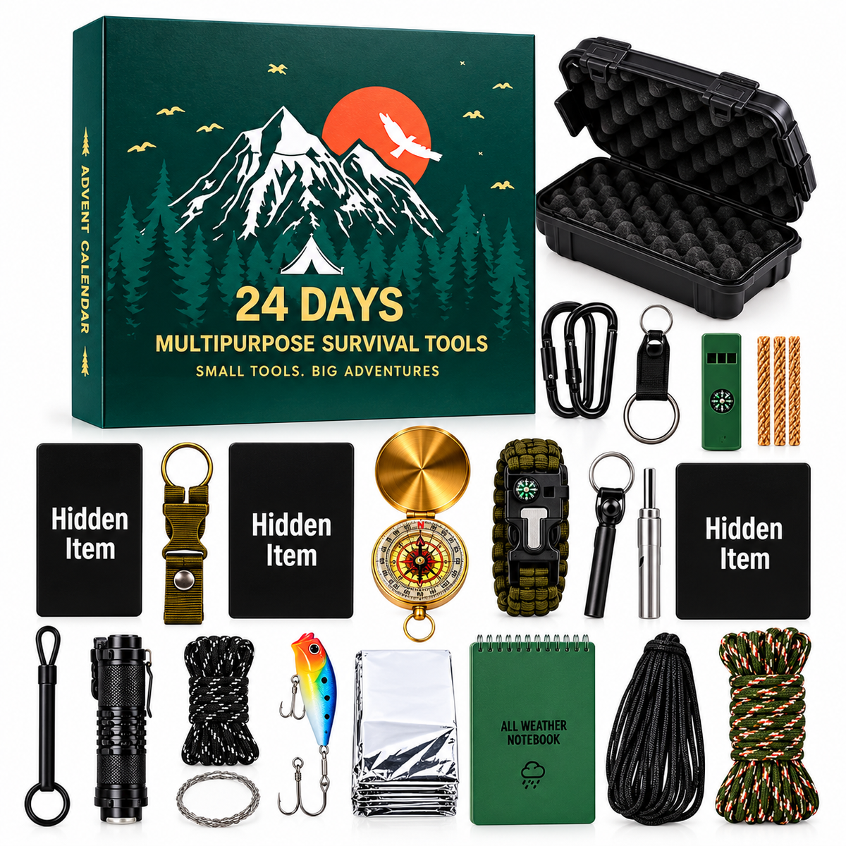 🎄 24-Day Survival Gear Advent Calendar – Outdoor Adventure Christmas Countdown