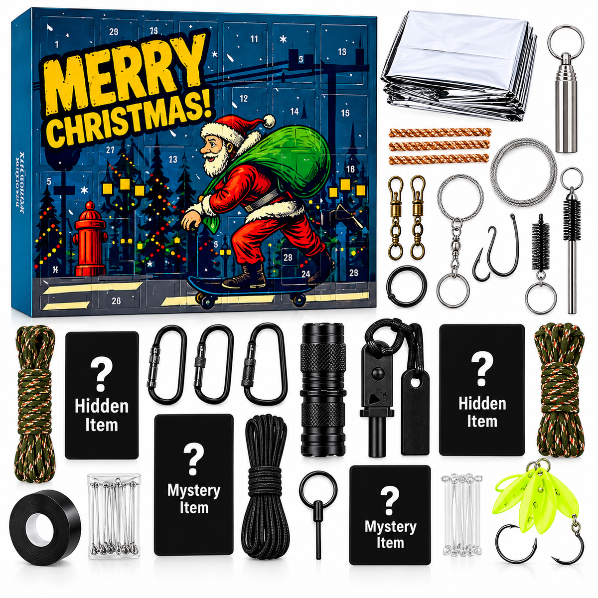 🎄 24-Day Survival Gear Advent Calendar – Outdoor Adventure Christmas Countdown