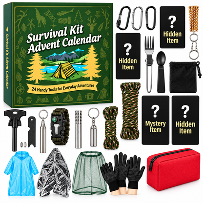 🎄 24-Day Survival Gear Advent Calendar – Outdoor Adventure Christmas Countdown