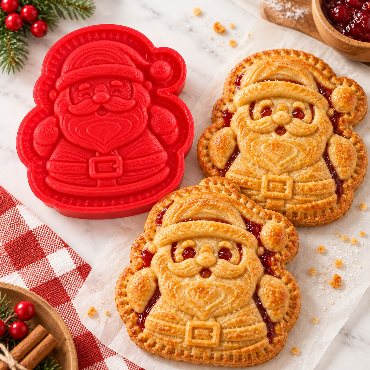 🎄 Christmas Hand Pie Mold Collection – Press, Fill & Bake Festive Treats