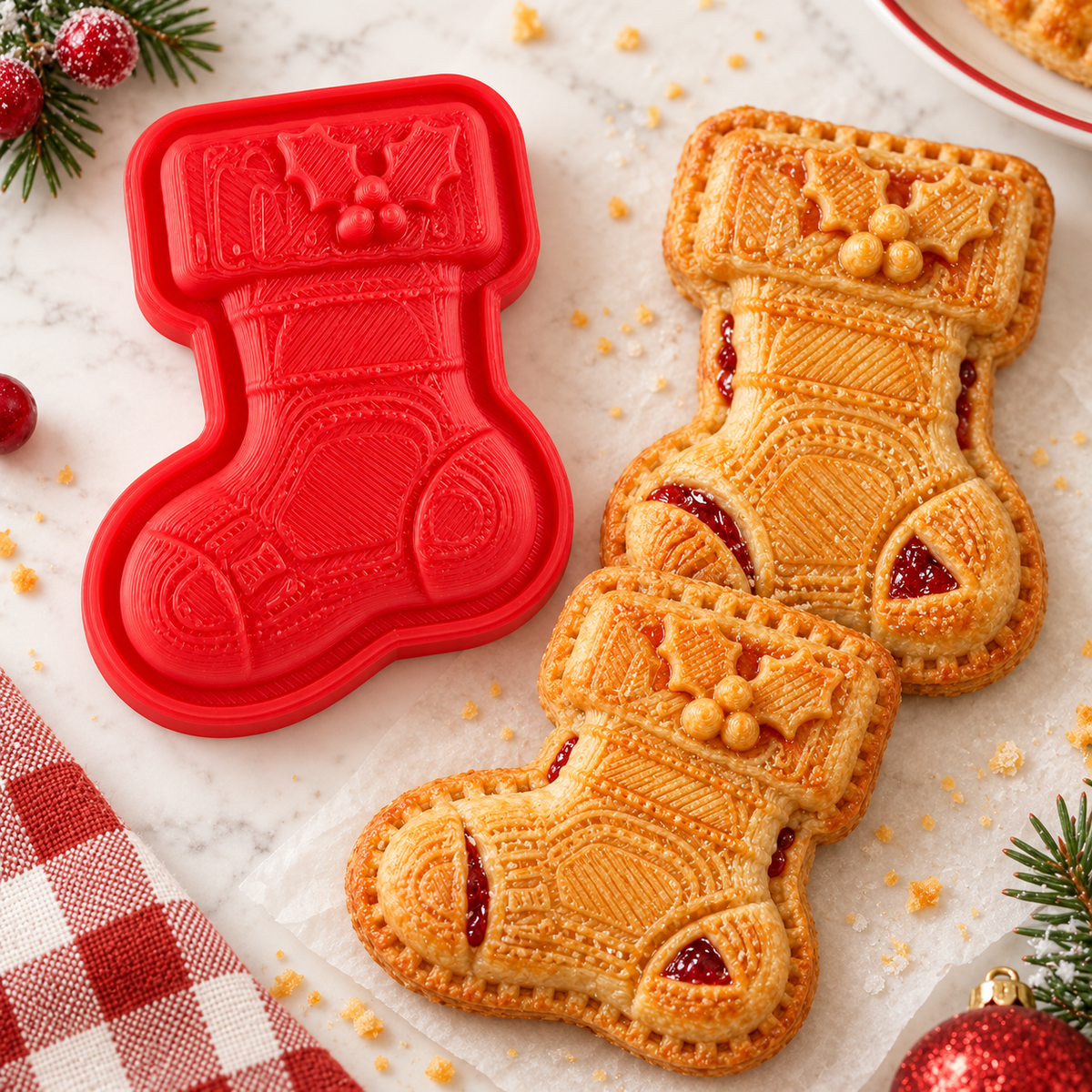 🎄 Christmas Hand Pie Mold Collection – Press, Fill & Bake Festive Treats