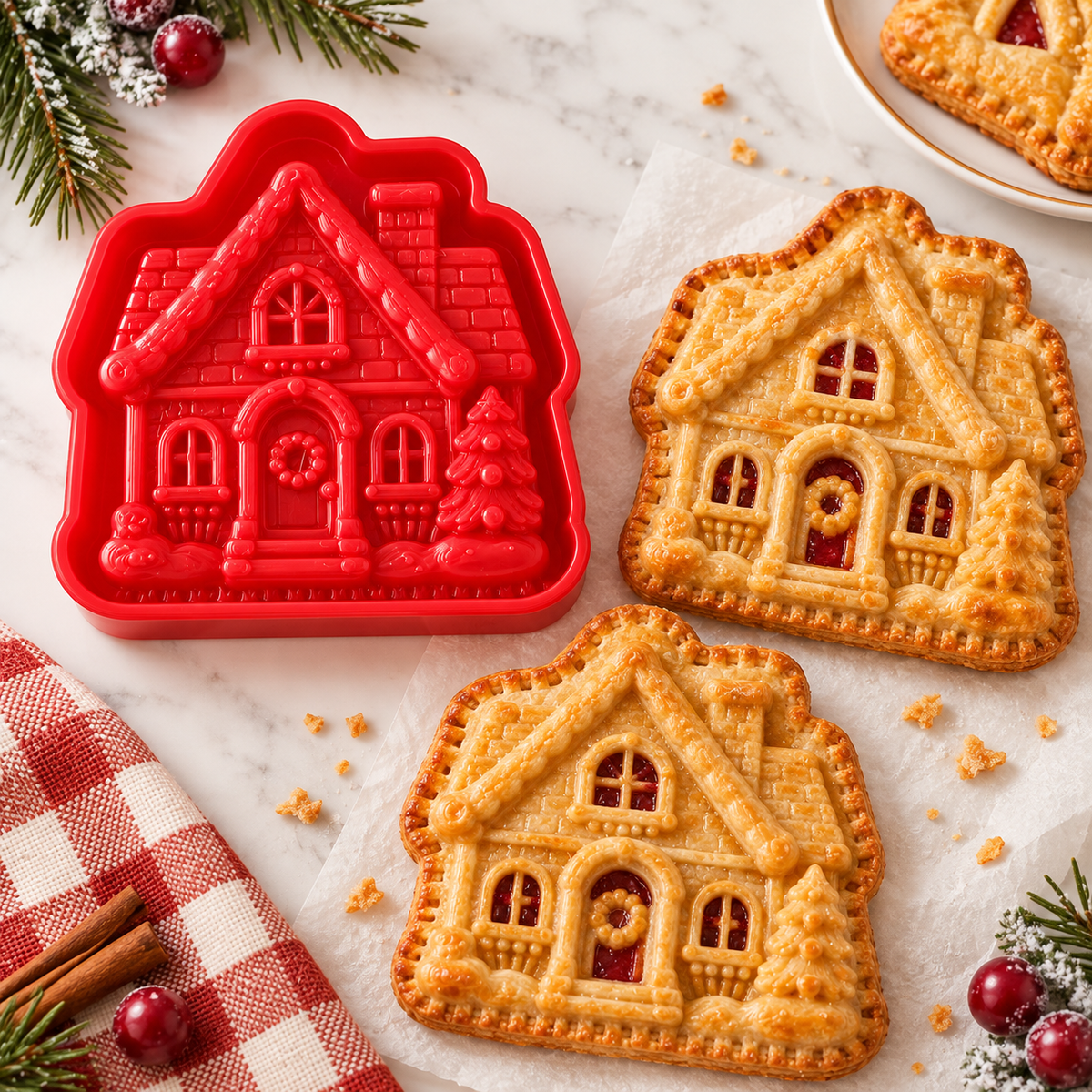 🎄 Christmas Hand Pie Mold Collection – Press, Fill & Bake Festive Treats