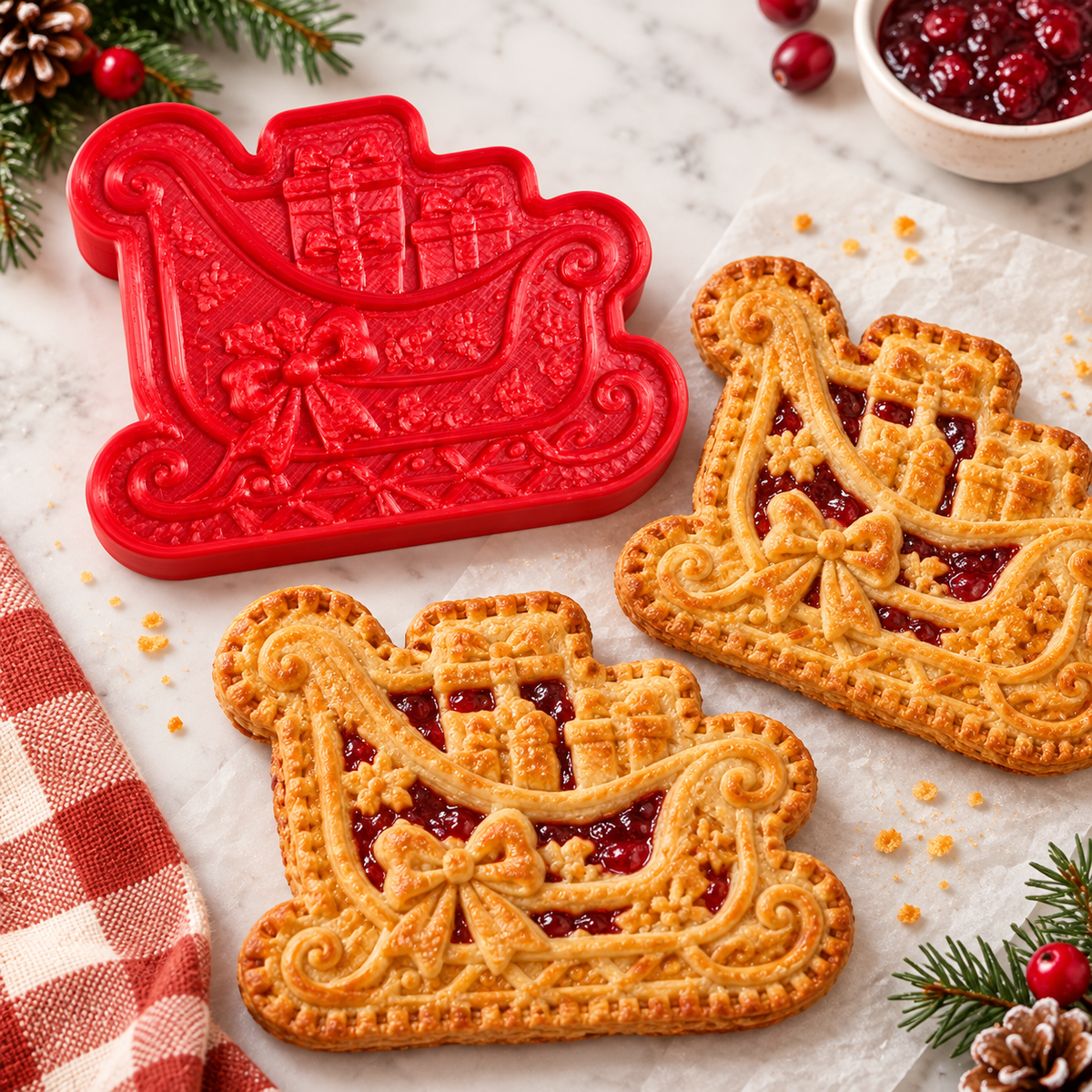 🎄 Christmas Hand Pie Mold Collection – Press, Fill & Bake Festive Treats