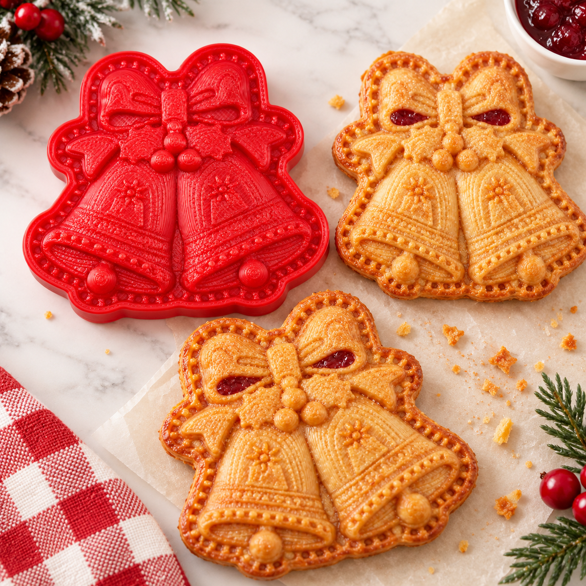 🎄 Christmas Hand Pie Mold Collection – Press, Fill & Bake Festive Treats