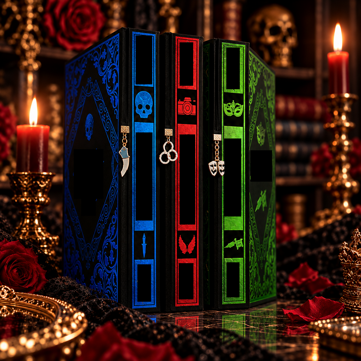 🖤📚 Into Darkness Trilogy – 3-Book Custom Rebind Set