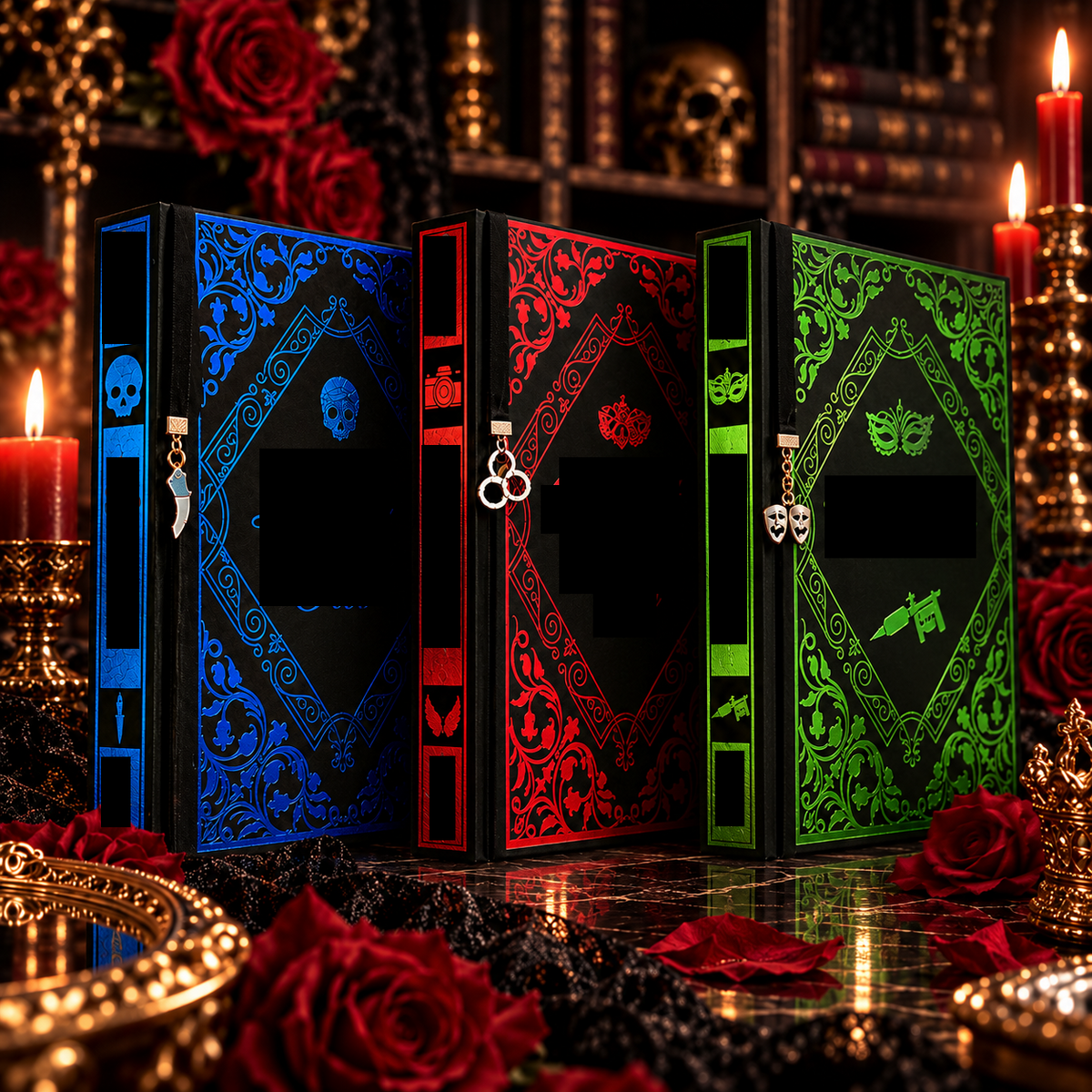 🖤📚 Into Darkness Trilogy – 3-Book Custom Rebind Set