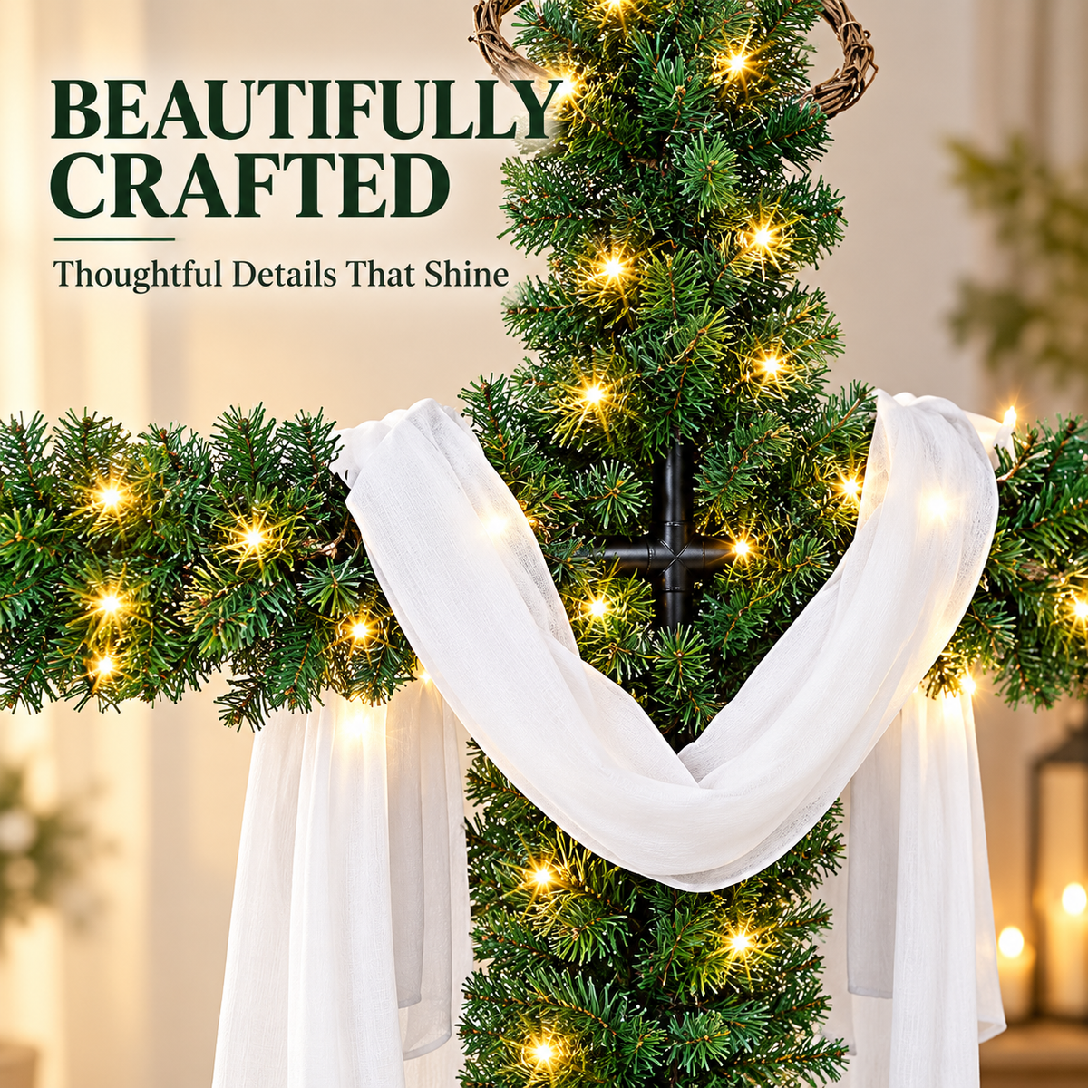 🎄 50% OFF 🙏 Lighted Christmas Cross – Meaningful Holiday Home Decor