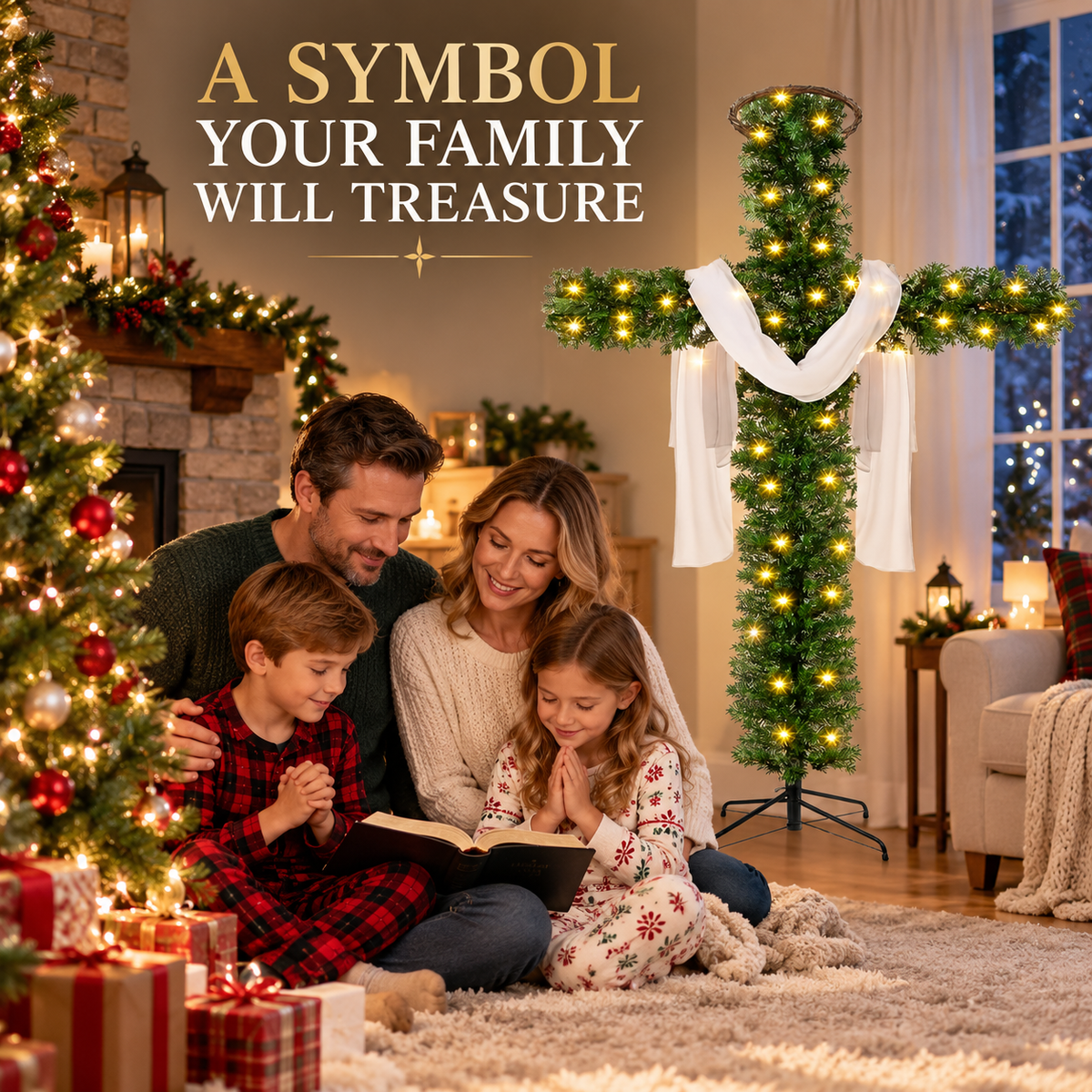 🎄 50% OFF 🙏 Lighted Christmas Cross – Meaningful Holiday Home Decor
