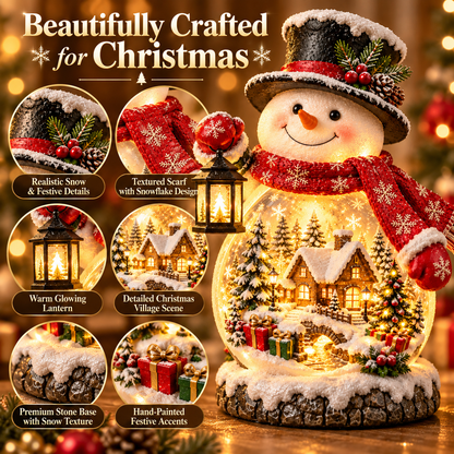 ✨ Christmas Village Snowman Glow – Lighted Holiday Tabletop Decor