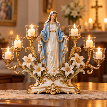 🕯️Lasy Day 49% Off🎁 Light of His Presence — Sacred Christian Candleholder 🤍