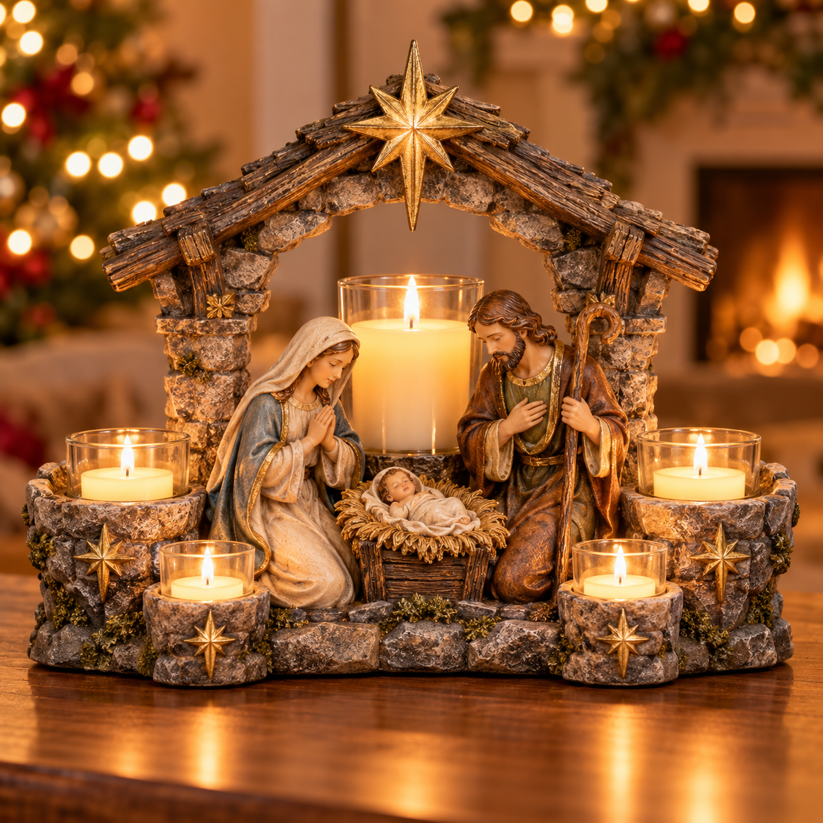 🕯️Lasy Day 49% Off🎁 Light of His Presence — Sacred Christian Candleholder 🤍