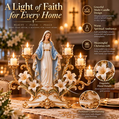🕯️Lasy Day 49% Off🎁 Light of His Presence — Sacred Christian Candleholder 🤍