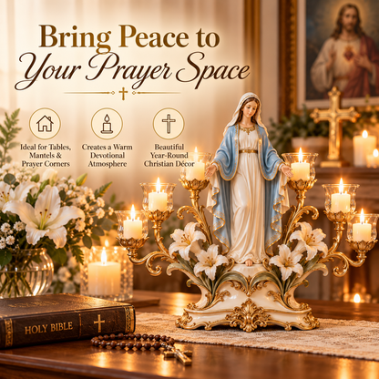 🕯️Lasy Day 49% Off🎁 Light of His Presence — Sacred Christian Candleholder 🤍