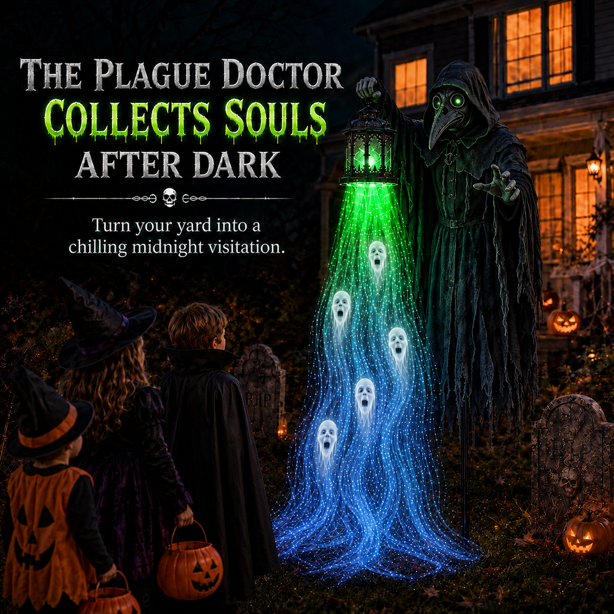 🎃 Today Only: 49% OFF – The Crowned Harvest Warden Glowing Spirit Solar Garden Light