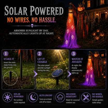 🎃 Today Only: 50% OFF – The Crowned Harvest Warden Glowing Spirit Solar Garden Light