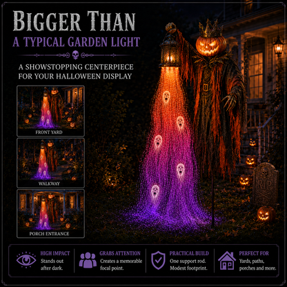 🎃 Today Only: 49% OFF – The Crowned Harvest Warden Glowing Spirit Solar Garden Light