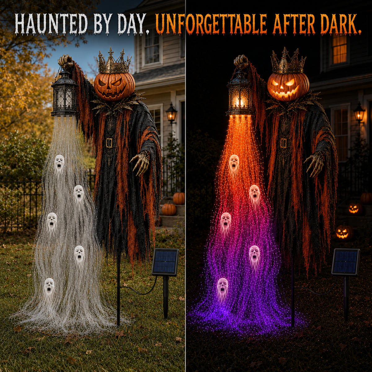 🎃 Today Only: 50% OFF – The Crowned Harvest Warden Glowing Spirit Solar Garden Light