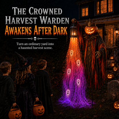 🎃 Today Only: 49% OFF – The Crowned Harvest Warden Glowing Spirit Solar Garden Light