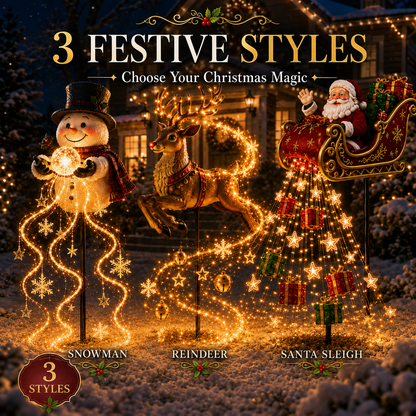 🎄🎅✨ 2026 New Santa’s Flying Sleigh Gift Cascade – Solar Christmas Garden Light