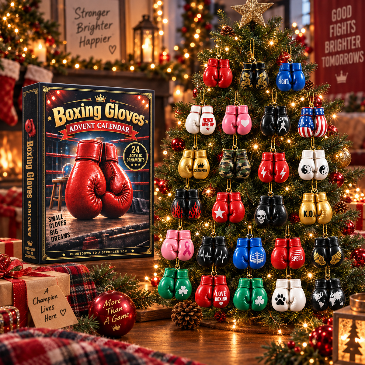 🎁Last Day 49% OFF✨ Boxing Gloves Advent Calendar 2026 - 24-Day Festive Countdown