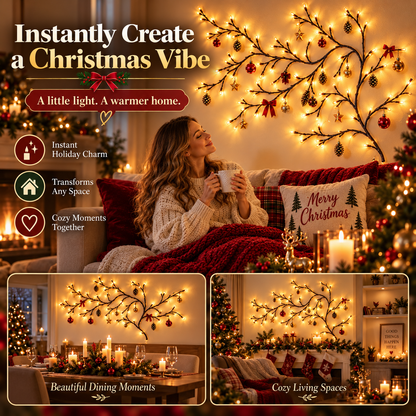 ✨ Flexible LED Branch Lights | Remote-Controlled Holiday Wall Decor(📦Buy 2 Free Shipping)