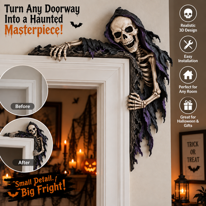 💀 Spooky Reaper Door Frame Corner Decor