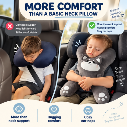 🧸 Kids Car Travel Pillow – Cozy Full-Body Hug & Nap Buddy