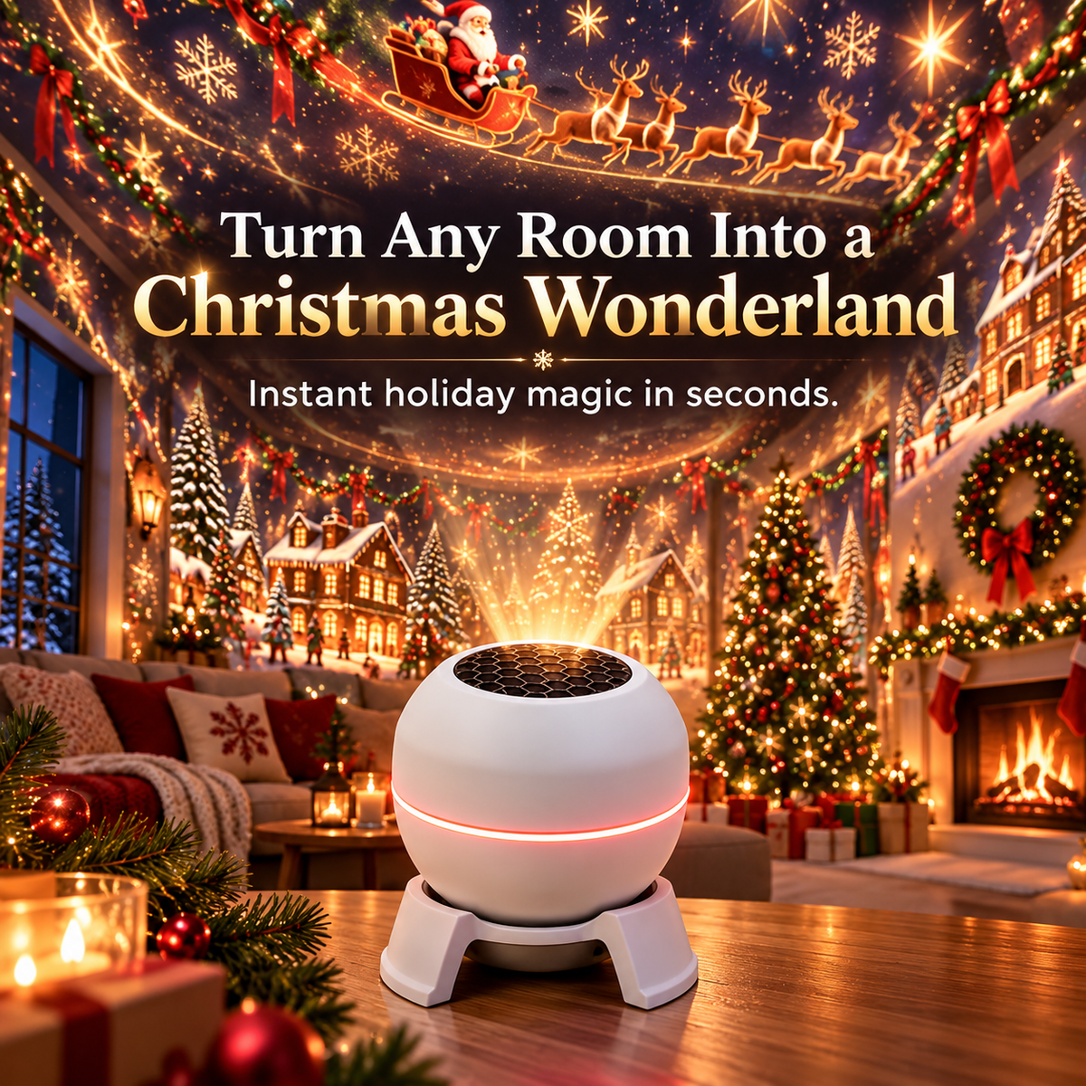 50% Off🎅 Christmas Magic Projection Light – Bring Holiday Scenes to Life