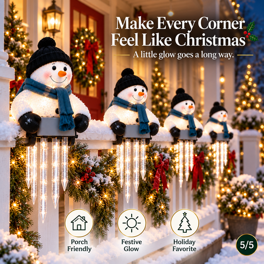 WinterGlow Snowman Icicle Light Decor☃️