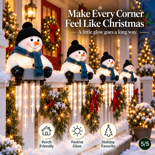 🔥LAST DAY 49% OFF☃️WinterGlow Snowman Icicle Light Decor