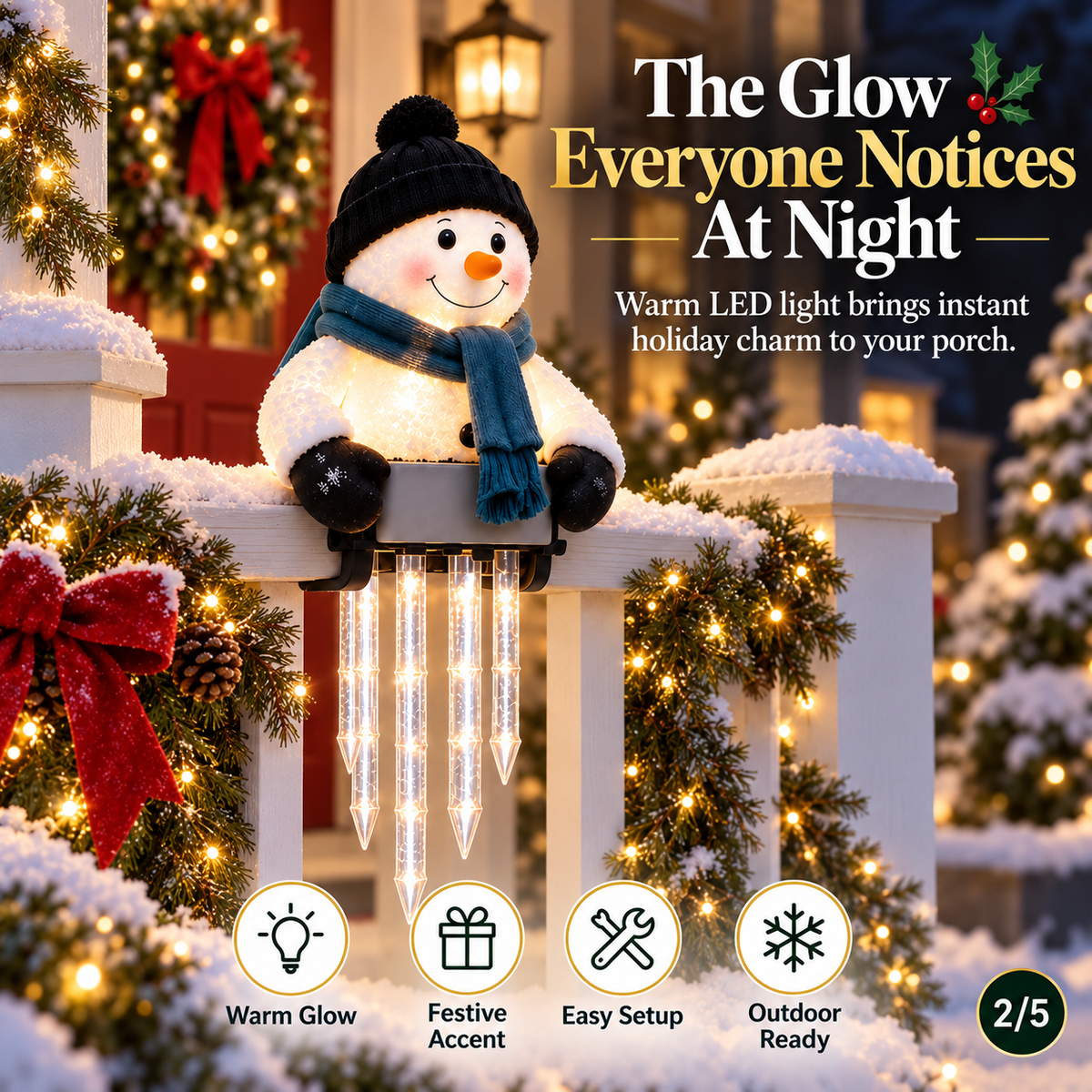 🔥LAST DAY 49% OFF☃️WinterGlow Snowman Icicle Light Decor