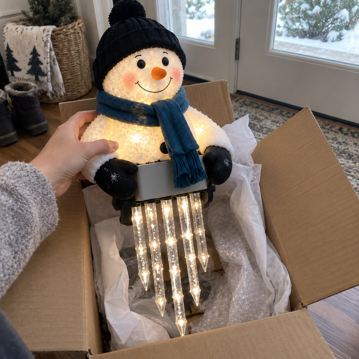 🔥LAST DAY 49% OFF☃️WinterGlow Snowman Icicle Light Decor